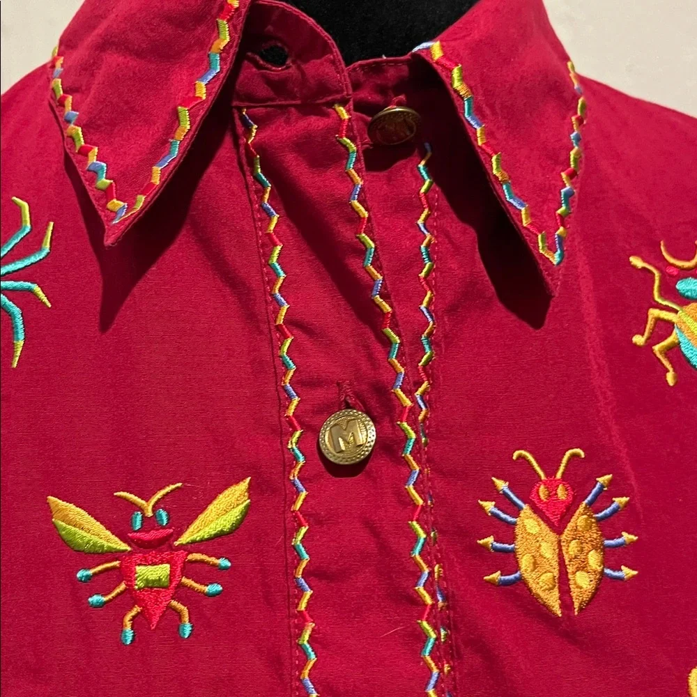 Bob Mackie Wearable Art embroidered shirt - Picture 4 of 12